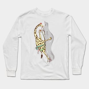 Giraffe Rock climbing Long Sleeve T-Shirt